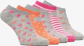 5 paar kinder sneakersokken met hartjes - Maat 27/30