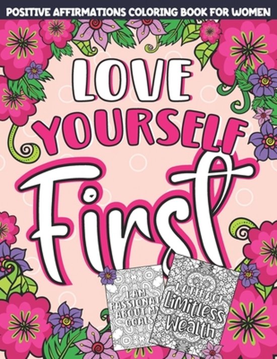 Positive Affirmations Coloring Book for Women - cover