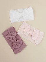DS Baby strikje 3st baby boog knoop hoofdband 3st baby boog knoop hoofdband