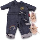 Götz poppenkleding denim jumpsuit met canvas schoentjes voor pop van 45-50cm