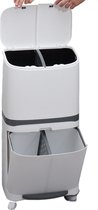 Afvalscheidingsprullenbak - afvalscheiding prullenbak 3 vakken -  Keuken Recycling Afvalemmer - afvalscheidingssysteem  - Afvalscheiding - 40L - met 2 uitneembare binnenemmers - 40x 26x 75.5c