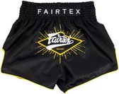 Fairtex Muay Thai Shorts - "Focus" - Zwart - maat S