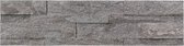 Zelfklevende 3D Natuursteen strip - Grey Silver - 12 stuks van 60x15 cm - Wandpanelen - Zelfklevende Steenstrips - Zelfklevende Wandpanelen - Wandbekleding