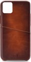 Apple iPhone 12 Pro Hoesje - Senza - Desire Cardslot Serie - Echt Leer Backcover - Burned Cognac - Hoesje Geschikt Voor Apple iPhone 12 Pro