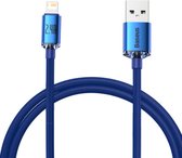 Baseus iPhone oplader kabel 1.2 meter geschikt voor Apple iPhone 6,7,8,X,XS,XR,11,12,13,Mini,Pro Max - iPhone kabel - iPhone oplaadkabel - Lightning USB kabel - iPhone lader (blauw