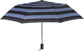 paraplu Mini automatisch 96 cm microfiber blauw/zwart
