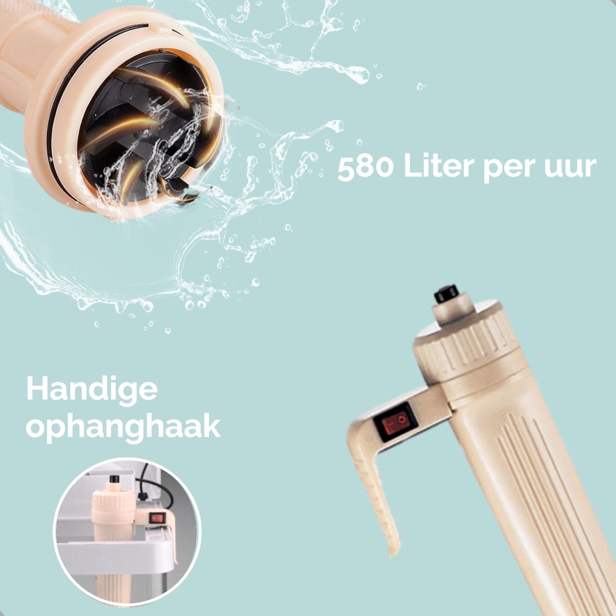 Aquarium Stofzuiger en Aquarium Pomp - 230V - Aquarium Schoonmaken — afbeelding 3
