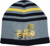 muts Minions junior acryl grijs/zwart/geel one-size