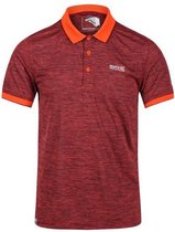 poloshirt Remex II heren polyester rood/oranje maat S