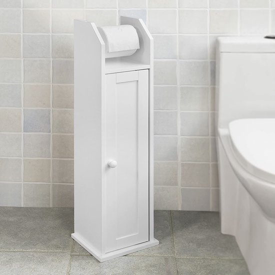 SoBuy FRG177-W Toilet Paper Holder Toilet Paper Bathroom Cabinet - White