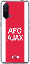 6F hoesje - geschikt voor OnePlus Nord CE 5G -  Transparant TPU Case - AFC Ajax - met opdruk #ffffff