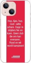 6F hoesje - geschikt voor iPhone 13 Mini -  Transparant TPU Case - AFC Ajax Clublied #ffffff