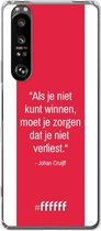 6F hoesje - geschikt voor Sony Xperia 1 III -  Transparant TPU Case - AFC Ajax Quote Johan Cruijff #ffffff