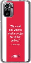 6F hoesje - geschikt voor Xiaomi Redmi Note 10S -  Transparant TPU Case - AFC Ajax Quote Johan Cruijff #ffffff