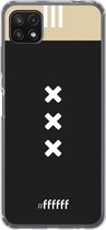 6F hoesje - geschikt voor Samsung Galaxy A22 5G -  Transparant TPU Case - AFC Ajax Uitshirt 2018-2019 #ffffff