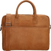 Old West Laptoptas 15,6 inch Leer Cognac