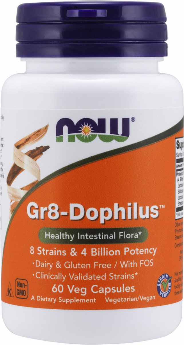 Goedkoopste Now Foods Voedingssupplementen Probiotica Gr8-Dophilus - 60 capsules - Voedingssupplement - Probiotica