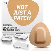 Not Just A Patch - Beige Patch - Sensor patch pleister for Dexcom or MiaoMiao Libre – 20 pack – M (maat)