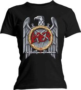 Slayer Dames Tshirt -XL- Silver Eagle Zwart