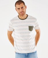 Mexx Imprimé Stripe T-shirt Homme - Vert Armée - Taille XL