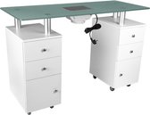 Bureau - Cosmetische Bureau Met Absorber - Glas-Wit - 120x80x60