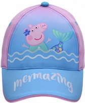 basketbalpet Peppa Pig meisjes katoen blauw/roze maat 50