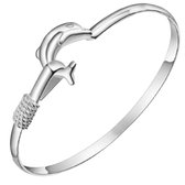 Armband-Dolfijn-Zilver plating-Bangel-Charme Bijoux