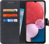 KHAZNEH Samsung Galaxy A13 Hoesje Portemonnee Book Case Zwart