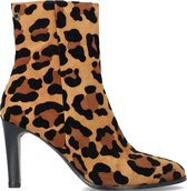 Notre-V 7436 Enkellaarsjes - Enkelboots met rits - Dames - Camel - Maat 43