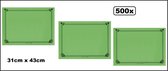 500x Placemats papier Designs groen - place mate diner restaurant eten placemate