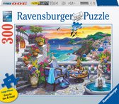 Ravensburger puzzel Santorini Sunset - Legpuzzel - 300 extra grote stukjes