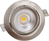LCB - LED inbouwspot RVS Dimbaar - 5W vervangt 50W - 2700K warm wit licht