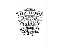 A6 (10.5x14.8cm) enkele quote kaarten cuddles and cafeine - 50 stuks | koffie | groothandel | kaartenshop wenskaarten