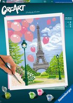 Ravensburger CreArt Spring in Paris - Schilderen op nummer voor volwassenen - Hobbypakket
