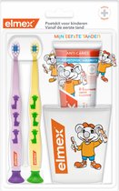 Elmex Anti-Caries Peuter Starterkit - 2 x Tandenborstel - Tandpasta - Spoelbeker