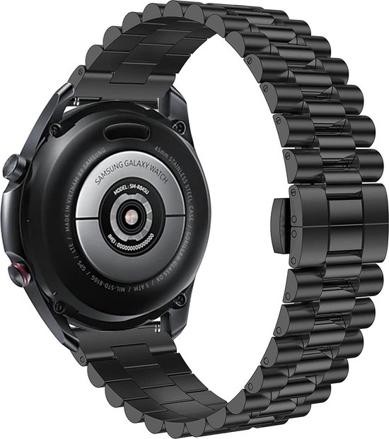 Strap-it Samsung Galaxy Watch Active Presidential bracelet acier noir + trousse à outils