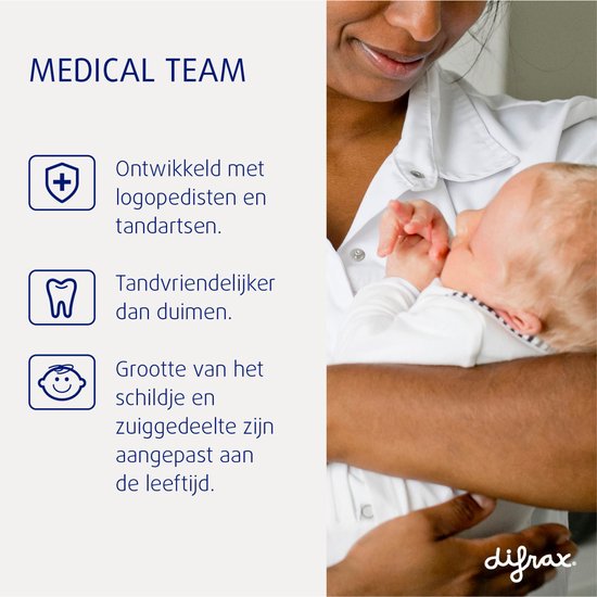 Difrax - Dental Fopspeen - 18+ Maanden - Glow in the Dark Orthodontische Speen - 2 st. van Merkloos — afbeelding 3