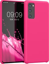 kwmobile telefoonhoesje voor Samsung Galaxy S20 FE - Hoesje met siliconen coating - Smartphone case in neon roze