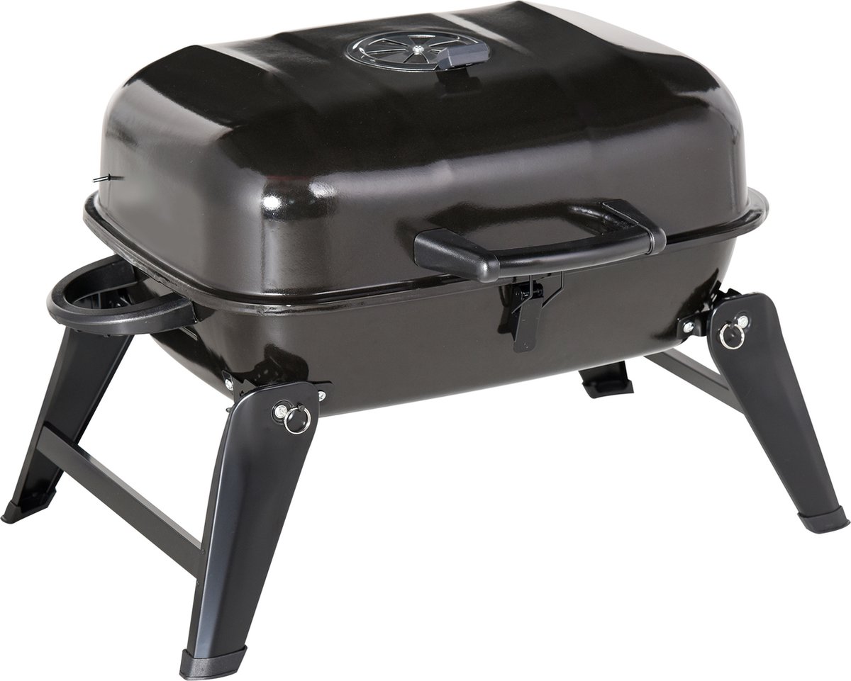 Outsunny Charcoal Grill Table Grill Pliable Grill Portable PiqueNique