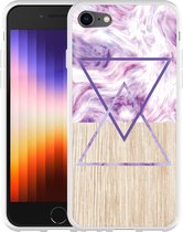iPhone SE 2022 Hoesje Color Paint Wood Art - Designed by Cazy