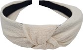 Haarband Diadeem Knoop Effen Beige