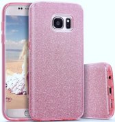 Casemania Hoesje voor Samsung Galaxy S23 Plus Roze - Glitter Back Cover
