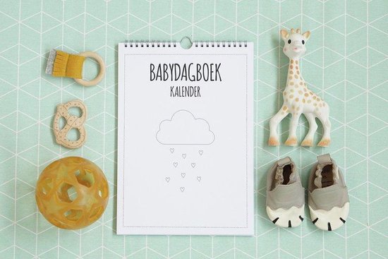 Babyboek - Babydagboek A4 kalender Wolk