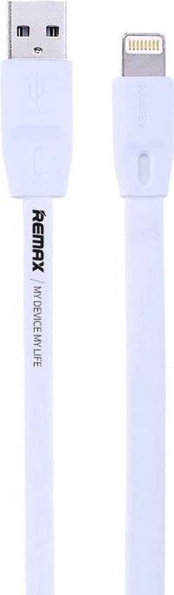 Remax RCFSL1MW 1m USB A Lightning Wit mobiele telefoonkabel