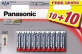 20 piles alcalines Panasonic AAA