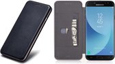 Samsung Galaxy J3 (2017) Book Case Hoesje Zwart - Portemonnee Hoesje Leer met Siliconen Houder - Flip Cover 360° Bescherming