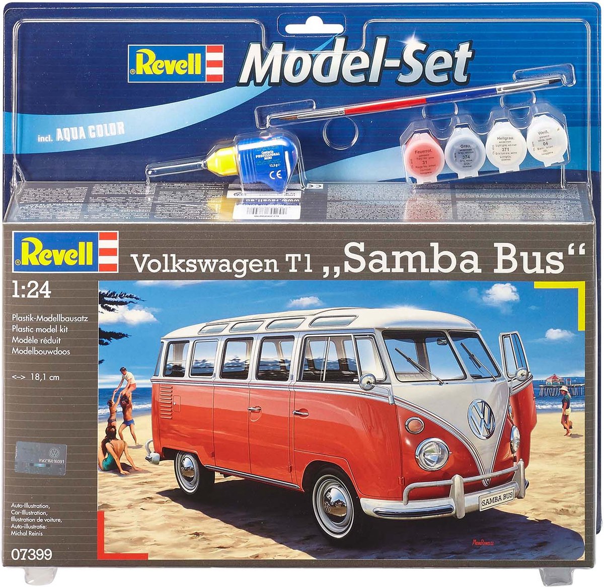 Revell Modelbouwpakket Auto - 67399 Volkswagen VW T1 Samba Bus - Modelbouw - Volwassenen - 1:24 — afbeelding 7