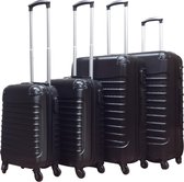 Bol.com Quadrant 4 delige ABS Kofferset - Zwart aanbieding
