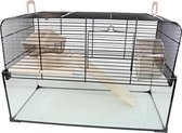 Hamsterkooi zwart 51,5x29x40 cm