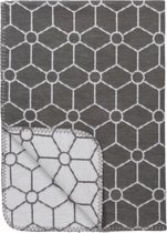 Meyco Biologische Honeycomb ledikantdeken - 120x150 cm - Grijs